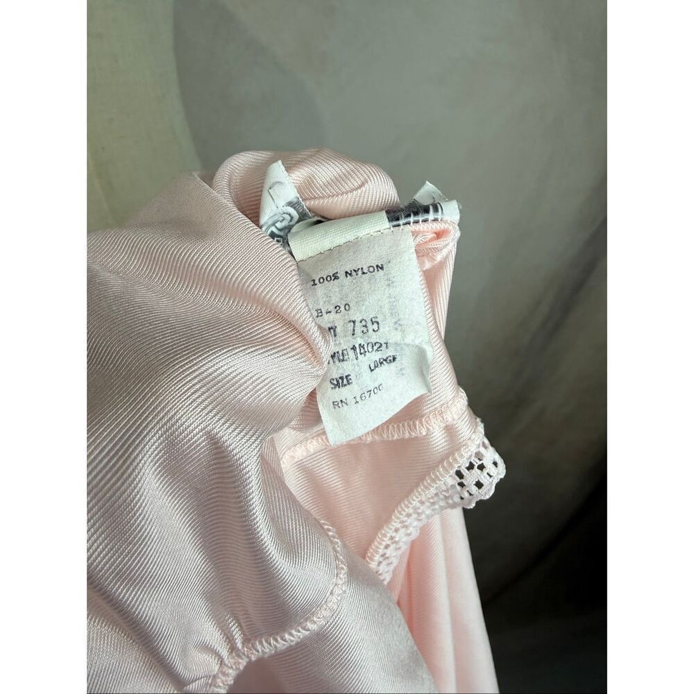 Vintage Barad & Co. Pink Baby Doll Lingerie Nightie Dress Large 100% Nylon - Picture 8 of 8